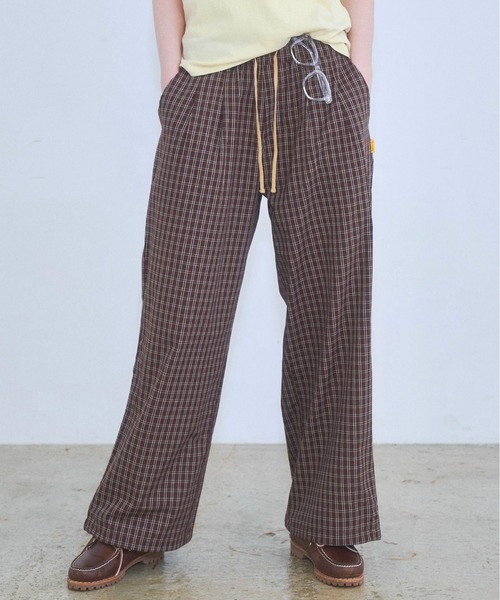 Zooodle（ズードル）の「Check easy pants - チェックイージーパンツ -（その他パンツ・メンズ・ブラウン/ネイビー・MEDIUM/LARGE）」の14枚目の写真