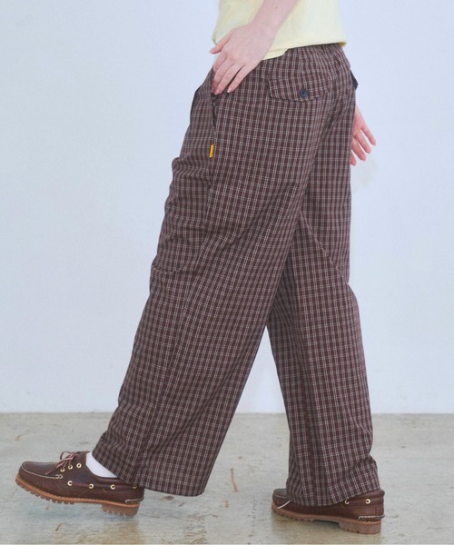 Zooodle（ズードル）の「Check easy pants - チェックイージーパンツ -（その他パンツ・メンズ・ブラウン/ネイビー・MEDIUM/LARGE）」の21枚目の写真