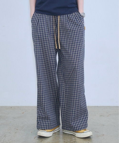 Zooodle（ズードル）の「Check easy pants - チェックイージーパンツ -（その他パンツ・メンズ・ブラウン/ネイビー・MEDIUM/LARGE）」の6枚目の写真