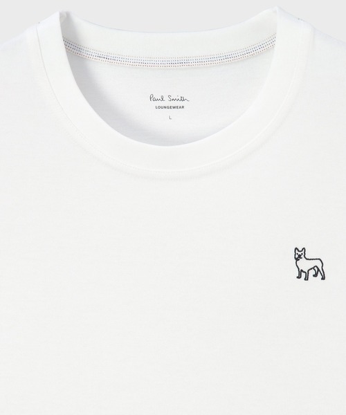 Paul Smith(ポールスミス)の「【ラウンジウェアー】“Dog Embroidery” Tシャツ【853362 7381S】(Tシャツ/カットソー・メンズ・ネイビー/ホワイト/ピンク・MEDIUM/LARGE)」の4枚目の写真