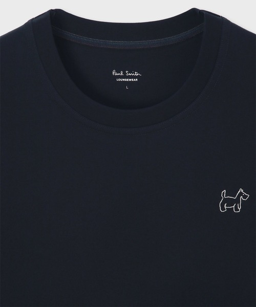 Paul Smith(ポールスミス)の「【ラウンジウェアー】“Dog Embroidery” Tシャツ【853362 7381S】(Tシャツ/カットソー・メンズ・ネイビー/ホワイト/ピンク・MEDIUM/LARGE)」の8枚目の写真