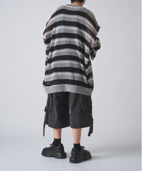 狐独（コドク）の「ケミカルウォッシュデニムショートパンツ（デニムパンツ・メンズ・ブラック/ブルー・MEDIUM/SMALL/LARGE）」の10枚目の写真