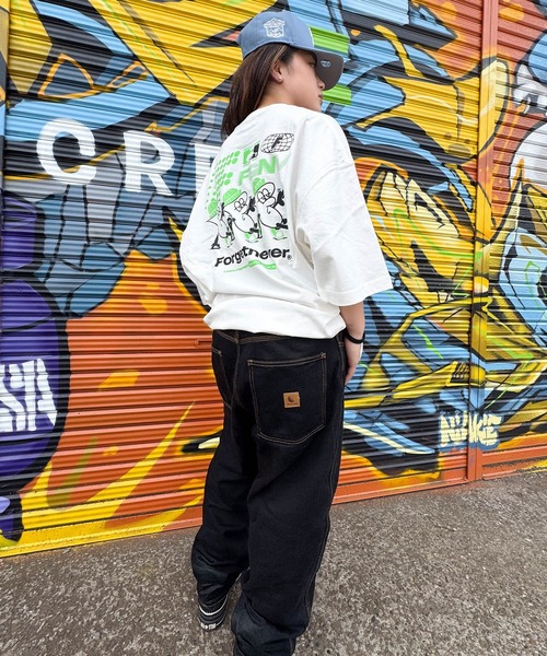 FORGET NEVER(フォーゲットネバー)の「【ムラサキスポーツ限定】FORGET NEVER/フォーゲットネバー コラボレーション 半袖 Tシャツ グラフィックTシャツ 263OO1ST944FN(Tシャツ/カットソー・メンズ・ホワイト/ブラック・M/XL/L)」の6枚目の写真
