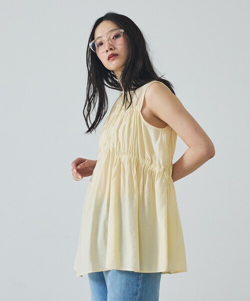 abahouse mavie(アバハウスマヴィ)の「【前後2WAY】シャーリングブラウス(シャツ/ブラウス・レディース・ホワイト/チャコールグレー/クリーム・フリー)」の10枚目の写真