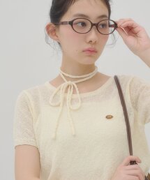 【umm.】プレート付チョーカー半袖プルオーバー