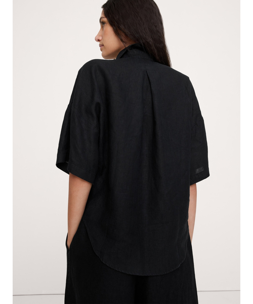 Banana Republic(バナナリパブリック)の「リネン ショートスリーブ シャツ(シャツ/ブラウス・レディース・ホワイト/ブラウン・XS/S/M/L)」の10枚目の写真