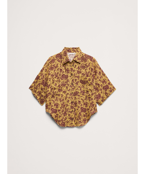 Banana Republic(バナナリパブリック)の「リネン ショートスリーブ シャツ(シャツ/ブラウス・レディース・ホワイト/ブラウン・XS/S/M/L)」の16枚目の写真