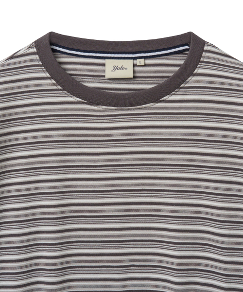 YALE（イェール）の「マルチストライプ長袖Tシャツ_ライトグレー（Tシャツ/カットソー・レディース・その他・SMALL/MEDIUM/LARGE/X-LARGE）」の3枚目の写真