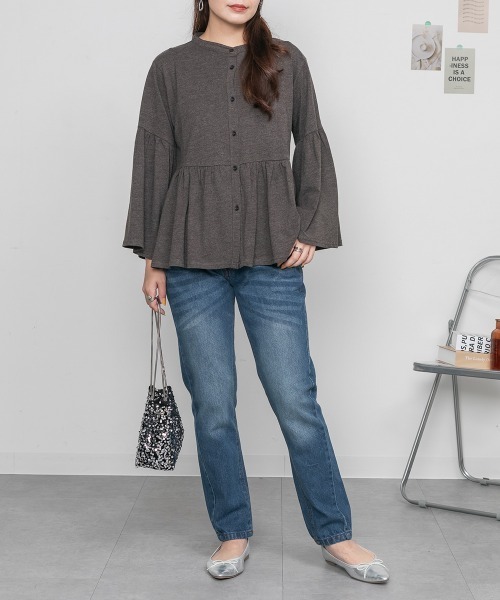 RCD(アールシーディー)の「ヴェンテージ加工 テーパードデニムパンツ(デニムパンツ・レディース・ブルー/ネイビー・M/LL/L)」の12枚目の写真
