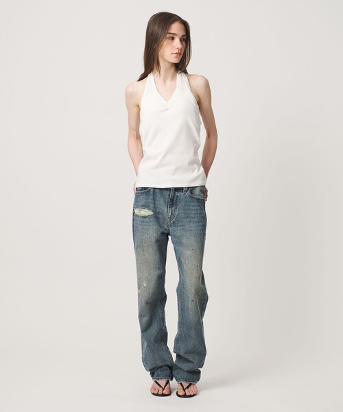 ATTISESSION(アティセッション)の「<ATTISESSION>バックタイ ホルターネック トップス(Tシャツ/カットソー・レディース・ブラック/グレー系・FREE)」の10枚目の写真