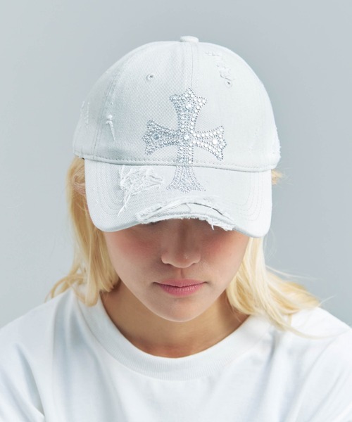 JACKROSE(ジャックローズ)の「JE-SELECT-クロスストーンCAP(キャップ・メンズ・グレー/ブラック/レッド/ホワイト/ブラウン・FREE)」の13枚目の写真