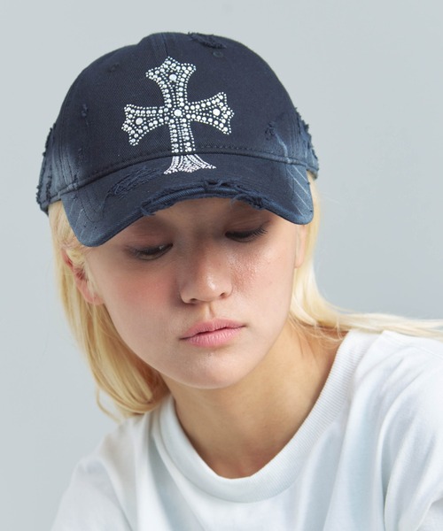 JACKROSE(ジャックローズ)の「JE-SELECT-クロスストーンCAP(キャップ・メンズ・グレー/ブラック/レッド/ホワイト/ブラウン・FREE)」の17枚目の写真