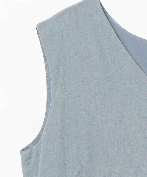 Ray BEAMS（レイビームス）の「【8/6 再値下げ】ギャザー キリカエ Vネック ノースリーブ ワンピース（ワンピース・レディース・ダークブラウン/ライトブルー/ブラック・0/1）」の11枚目の写真