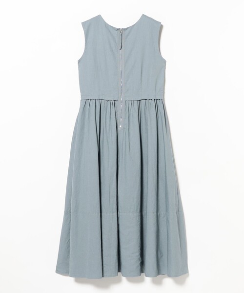 Ray BEAMS（レイビームス）の「【8/6 再値下げ】ギャザー キリカエ Vネック ノースリーブ ワンピース（ワンピース・レディース・ダークブラウン/ライトブルー/ブラック・0/1）」の8枚目の写真