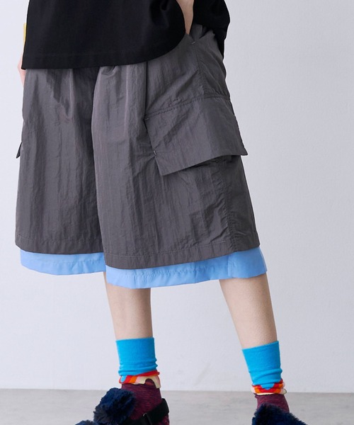 SeeSew(シーソー)の「【UNISEX】LAYERD WIDE SHORTPANTS/レイヤードワイドショートパンツ(その他パンツ・メンズ・グレー/ブラック/ネイビー・M/L)」の18枚目の写真