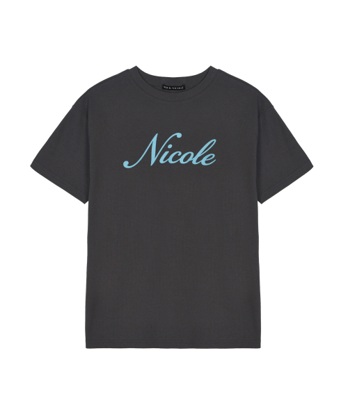 NICK&NICOLE(ニックアンドニコール)の「NICOLE LETTERING RIBBED SLIM T-SHIRT_CHARCOAL(Tシャツ/カットソー・メンズ・その他・MEDIUM/LARGE)」の4枚目の写真