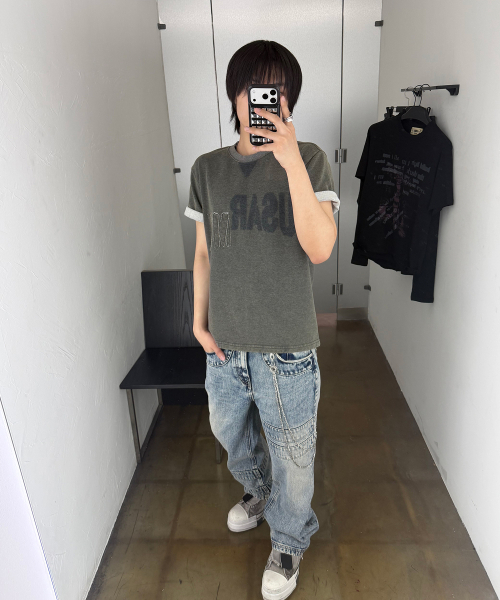 KICHUL（キチョル）の「Faded Army T-shirt (Washed Khaki)（Tシャツ/カットソー・レディース・その他・SMALL/MEDIUM/LARGE）」の3枚目の写真