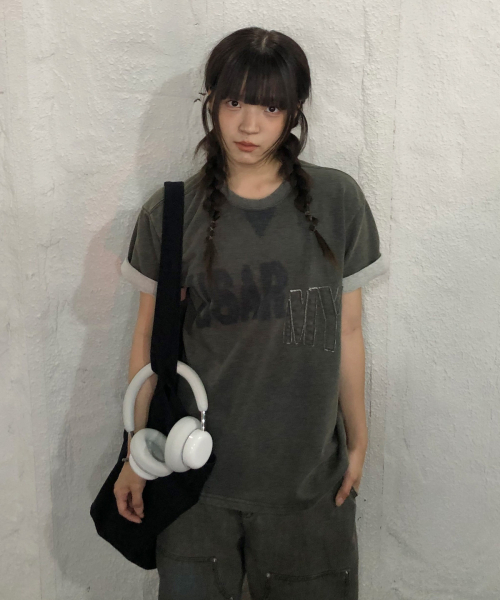 KICHUL（キチョル）の「Faded Army T-shirt (Washed Khaki)（Tシャツ/カットソー・レディース・その他・SMALL/MEDIUM/LARGE）」の4枚目の写真