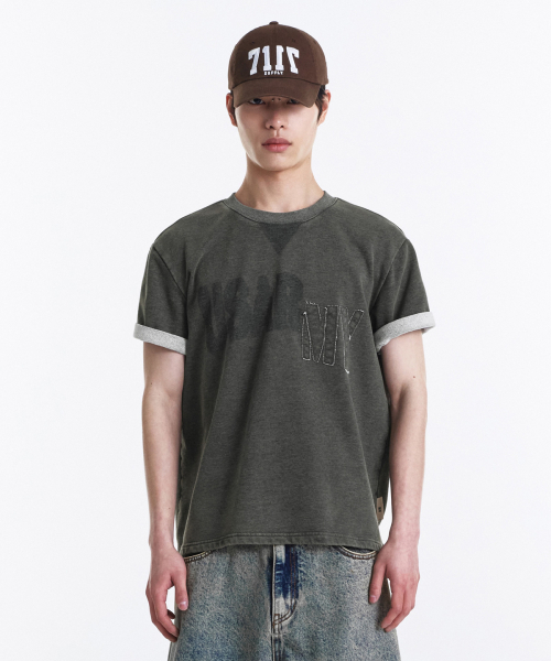 KICHUL（キチョル）の「Faded Army T-shirt (Washed Khaki)（Tシャツ/カットソー・レディース・その他・SMALL/MEDIUM/LARGE）」の7枚目の写真