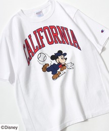 Champion REVERSE WEAVE <ミッキーマウス> スポーツデザインプリントTシャツ