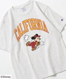 Champion REVERSE WEAVE <ミッキーマウス> スポーツデザインプリントTシャツ