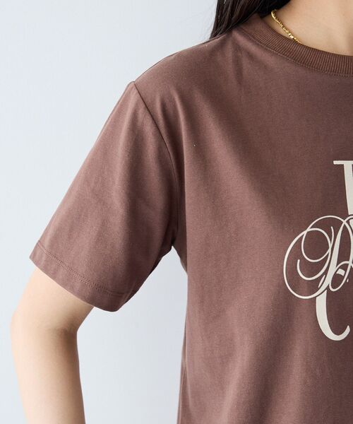 CRAFT STANDARD BOUTIQUE(クラフトスタンダードブティック)の「フロッキープリントTシャツ(Tシャツ/カットソー・レディース・ライトイエロー/ホワイト系その他/ブラウン・FREE)」の19枚目の写真