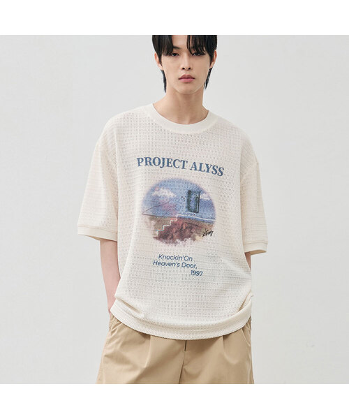 Мерчус плед арт‑work хаф T‑shirt [cream]