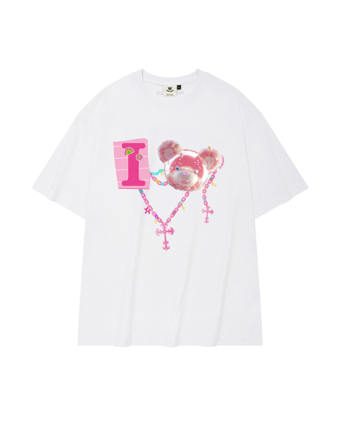 DYSFUNCT(ディスファンクト)の「I LOVE COTTON BEAR T-SHIRT(WHITE/PINK)(Tシャツ/カットソー・レディース・その他・SMALL/MEDIUM/LARGE)」の4枚目の写真