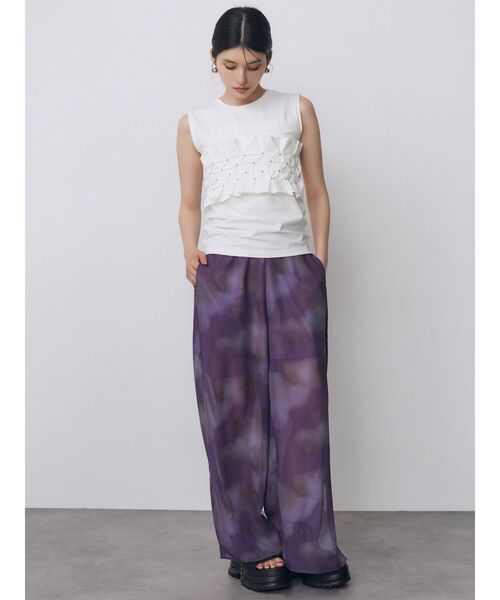 MURUA（ムルーア）の「【セットアップ対応】ニュアンスシアーパンツ　夏服（その他パンツ・レディース・パープル/ブルー・FREE）」の20枚目の写真