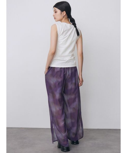 MURUA（ムルーア）の「【セットアップ対応】ニュアンスシアーパンツ　夏服（その他パンツ・レディース・パープル/ブルー・FREE）」の16枚目の写真