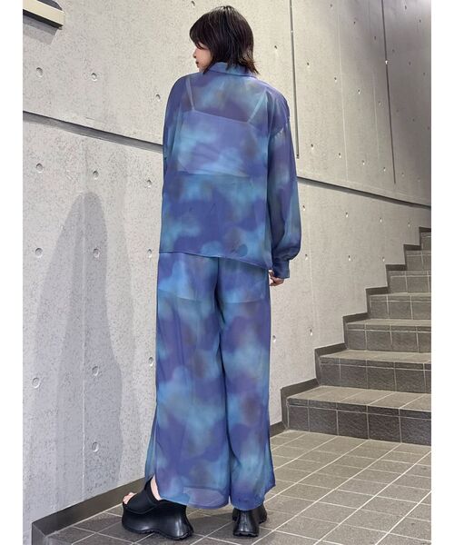 MURUA（ムルーア）の「【セットアップ対応】ニュアンスシアーパンツ　夏服（その他パンツ・レディース・パープル/ブルー・FREE）」の12枚目の写真