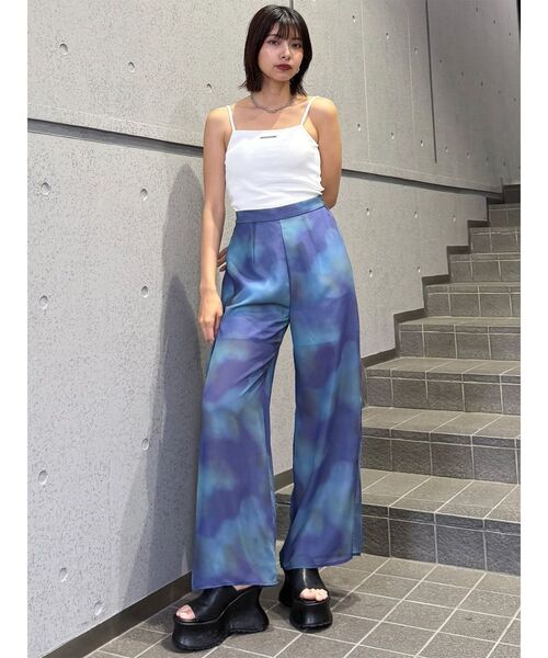 MURUA（ムルーア）の「【セットアップ対応】ニュアンスシアーパンツ　夏服（その他パンツ・レディース・パープル/ブルー・FREE）」の11枚目の写真