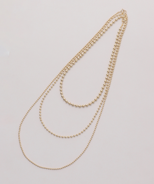 JOURNAL STANDARD relume（ジャーナルスタンダード　レリューム）の「《追加》RELUME ボールチェーン3ボンセットN/L（ネックレス・レディース・シルバー/ゴールド・FREE）」の12枚目の写真