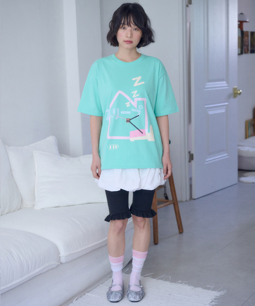 ambler(エムブラー)の「BedLOVE グラフィック半袖Tシャツ AS1320 (ミント)(Tシャツ/カットソー・レディース・その他・LARGE/MEDIUM/SMALL)」の3枚目の写真