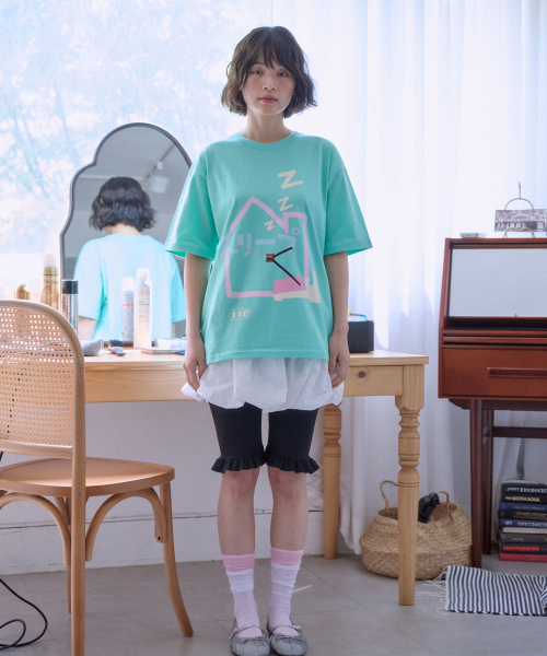 ambler(エムブラー)の「BedLOVE グラフィック半袖Tシャツ AS1320 (ミント)(Tシャツ/カットソー・レディース・その他・LARGE/MEDIUM/SMALL)」の2枚目の写真
