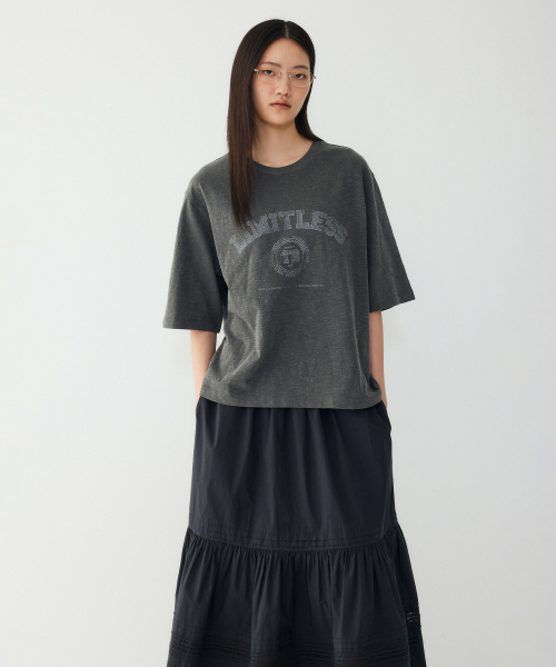 STUDIO TOMBOY(スタジオトムボーイ)の「LIMITLESS ダイング 半袖Tシャツ_チャコール 9176222988(Tシャツ/カットソー・レディース・チャコール・OS)」の1枚目の写真