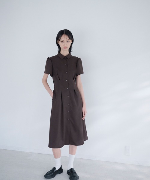 Nora Lily elle(ノラリリーエル)の「calm dress(ワンピース・レディース・ブラウン/ネイビー・FREE)」の5枚目の写真