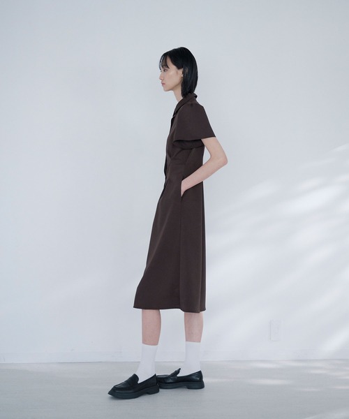 Nora Lily elle(ノラリリーエル)の「calm dress(ワンピース・レディース・ブラウン/ネイビー・FREE)」の6枚目の写真