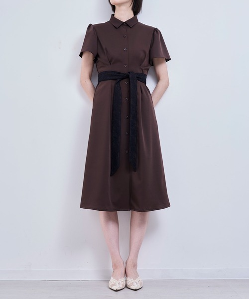 Nora Lily elle(ノラリリーエル)の「calm dress(ワンピース・レディース・ブラウン/ネイビー・FREE)」の3枚目の写真