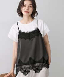 サテンレース キャミソール