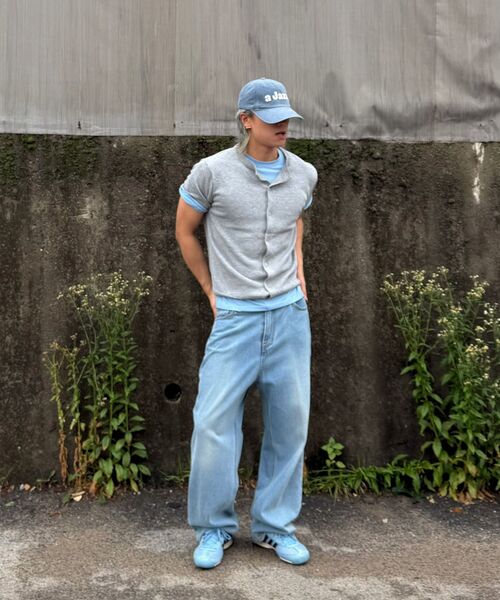 P.IN.O(ピインオ)の「クーリングラウンドセミクロップハーフニット - メランジ(Tシャツ/カットソー・メンズ・その他・MEDIUM/LARGE)」の5枚目の写真