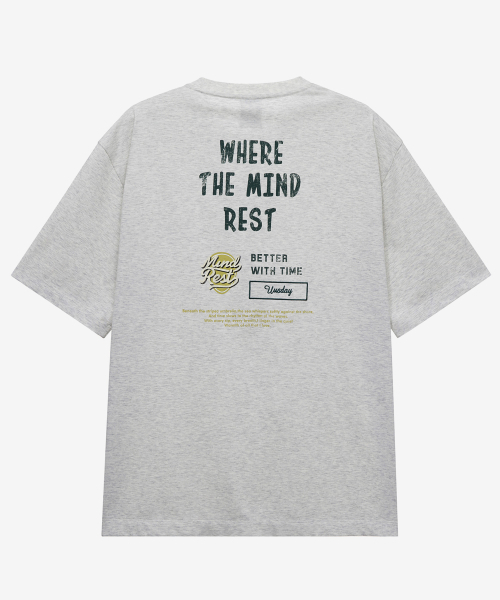 MINDBRIDGE（マインドブリッジ）の「[UNS]ドゥグッド_バックポイントオーバーサイズ半袖Tシャツ - 3カラー（Tシャツ/カットソー・メンズ・ライトブラウン/オートミール/グレー・100/105/110/95）」の10枚目の写真