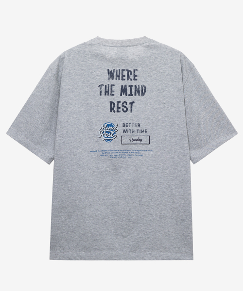 MINDBRIDGE（マインドブリッジ）の「[UNS]ドゥグッド_バックポイントオーバーサイズ半袖Tシャツ - 3カラー（Tシャツ/カットソー・メンズ・ライトブラウン/オートミール/グレー・100/105/110/95）」の8枚目の写真