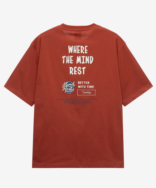 MINDBRIDGE（マインドブリッジ）の「[UNS]ドゥグッド_バックポイントオーバーサイズ半袖Tシャツ - 3カラー（Tシャツ/カットソー・メンズ・ライトブラウン/オートミール/グレー・100/105/110/95）」の6枚目の写真