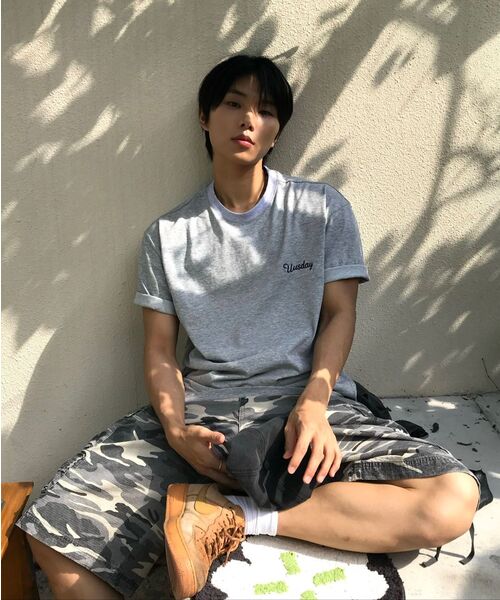 MINDBRIDGE（マインドブリッジ）の「[UNS]ドゥグッド_バックポイントオーバーサイズ半袖Tシャツ - 3カラー（Tシャツ/カットソー・メンズ・ライトブラウン/オートミール/グレー・100/105/110/95）」の4枚目の写真