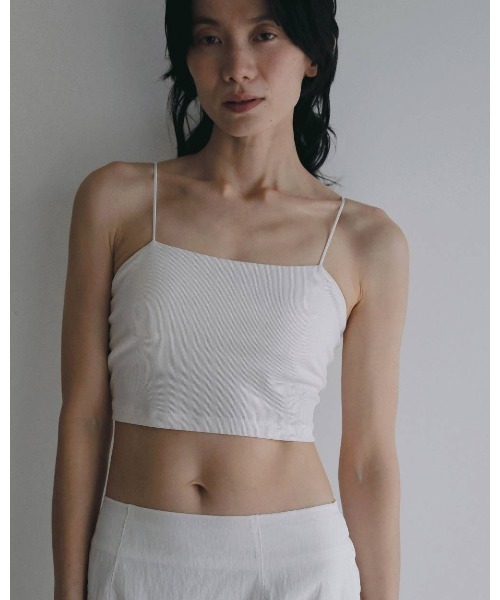 anuke(アンヌーク)の「anuke Padin Half Camisole(キャミソール・レディース・ブラック/ブラウン/ホワイト・FREE)」の8枚目の写真