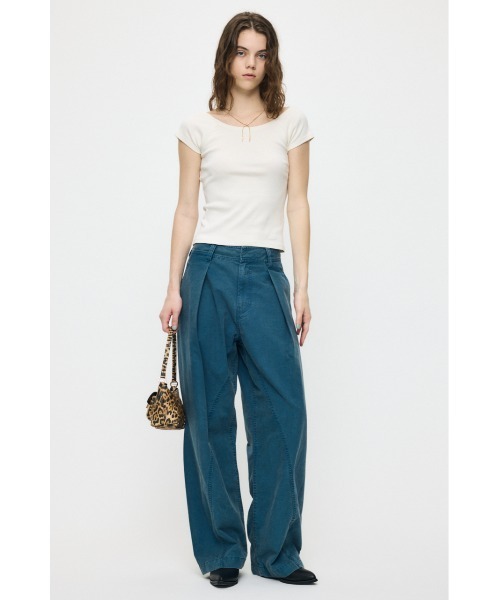 MOUSSY(マウジー)の「BACK OPEN SHORT SLEEVE Tシャツ(Tシャツ/カットソー・レディース・ブラック/ピンク/ホワイト・FREE)」の9枚目の写真