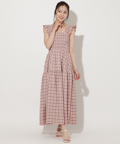 WILLSELECTION(ウィルセレクション)の「【6/26(fri)発売】フリルショルダーシャーリングティアードワンピース(ワンピース・レディース・ピンク系その他/ピンク/ホワイト系その他/ブラック/ブルー系その他・FREE)」の5枚目の写真
