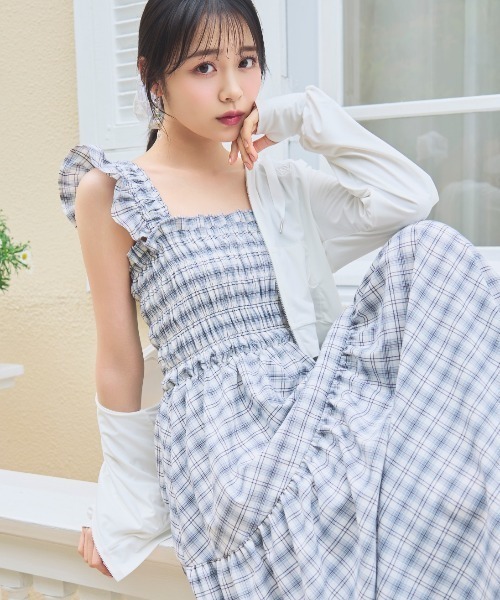 WILLSELECTION(ウィルセレクション)の「【6/26(fri)発売】フリルショルダーシャーリングティアードワンピース(ワンピース・レディース・ピンク系その他/ピンク/ホワイト系その他/ブラック/ブルー系その他・FREE)」の1枚目の写真