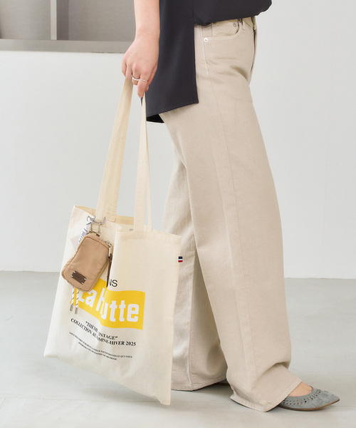 LE TALON(ルタロン)の「La Hutte/ラユット yellow box logo tote(トートバッグ・レディース・アイボリー・FREE)」の4枚目の写真
